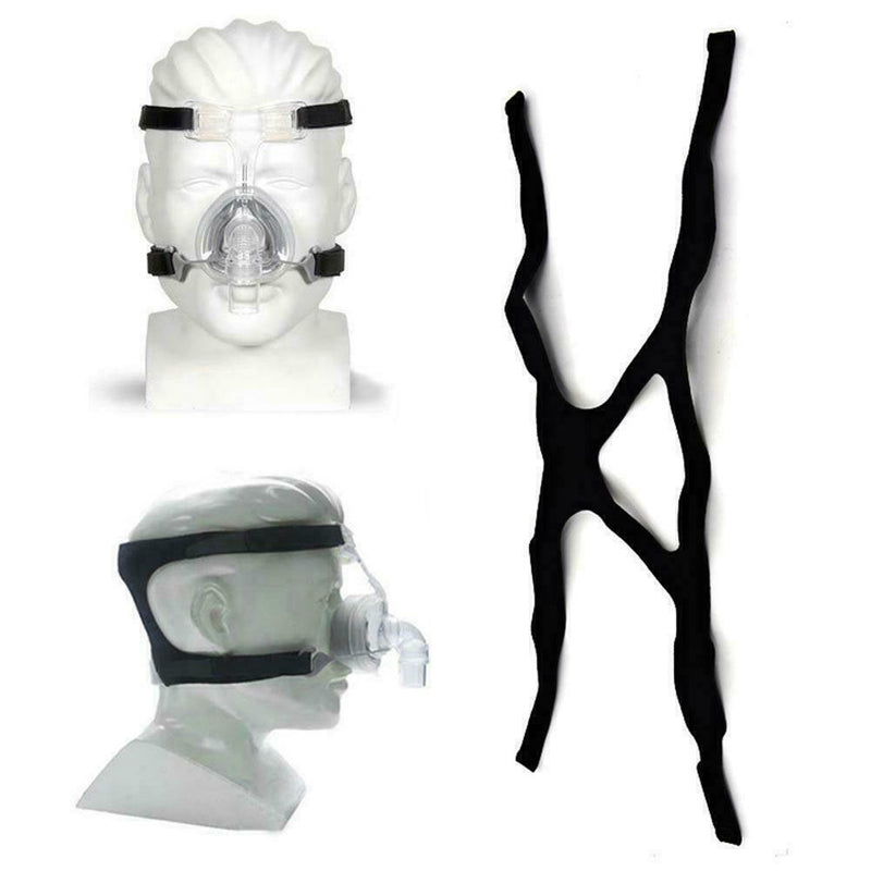Black FX CPAP Nasal Headgear Strap No Air Leaks Mirage Adjustable Cushion Y9A4