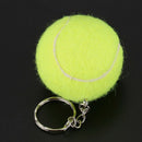 Yellow 4 cm diameter elastic foam tennis ball key ring keyring pendant V5Q6
