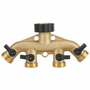 3/4 Inch 4 Way Hose Pipe Splitter Nozzle Switcher Tap Connectors For Garden B7K8
