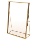 2 Pcs 4x6 Clear Glass Picture Frames with Locket Closure, Self Standing Bronze