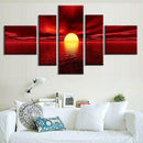 Set 5Pcs Sea Sunset Canvas Print Wall Art Painting Picture Decor No frame
