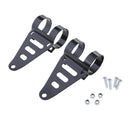 2pcs Universal Motorcycle Headlight Lamp Fork Mounting Brackets 41-43mm (Black)