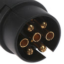 12V 7 Way Round Standard European Car Plug Connector 7 Pin Socket Plugs Trai uW