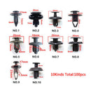 100Pcs Trunk Screw Rivets Set Car Bumper For Auto Plastic Fastener Clips