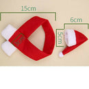 2Pcs/Set Christmas Wine Bottle Cover Hat Xmas Decor Bottle Wrap Scarf Party Gift