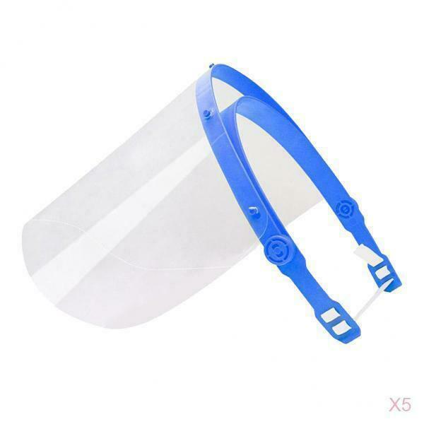 5Pcs Elastic Full Face Shield Cover Protection Visor Hat Anti Fog Dustproof