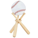 Baseball Golf Tennis Ball Display Stand Souvenir Ball Wood Holder Support