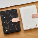 Cute Monthly Daily Planner Lined Study Notebook Journal Travel-Black