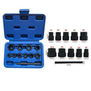 11Pcs Damaged Lug Nut and Lock Remover Twist Socket Set Screw Extractor Too E1J5