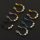 6 Packs Nose Ring Lip Hoop Helix Rings Clips for Women Men Fashion Girls 8mm