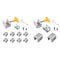 10Pcs/Set Sliding Window Locks Stop Aluminum Alloy Door Frame Security Lock N2W3