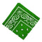 Women Men Novelty Paisley Print Cowboy Bandana Head Wrap Kerchief Green