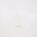 12Flag 3.2M White Lace Flag Banner  Pennant Wedding/Birthday Party Hanging Decor