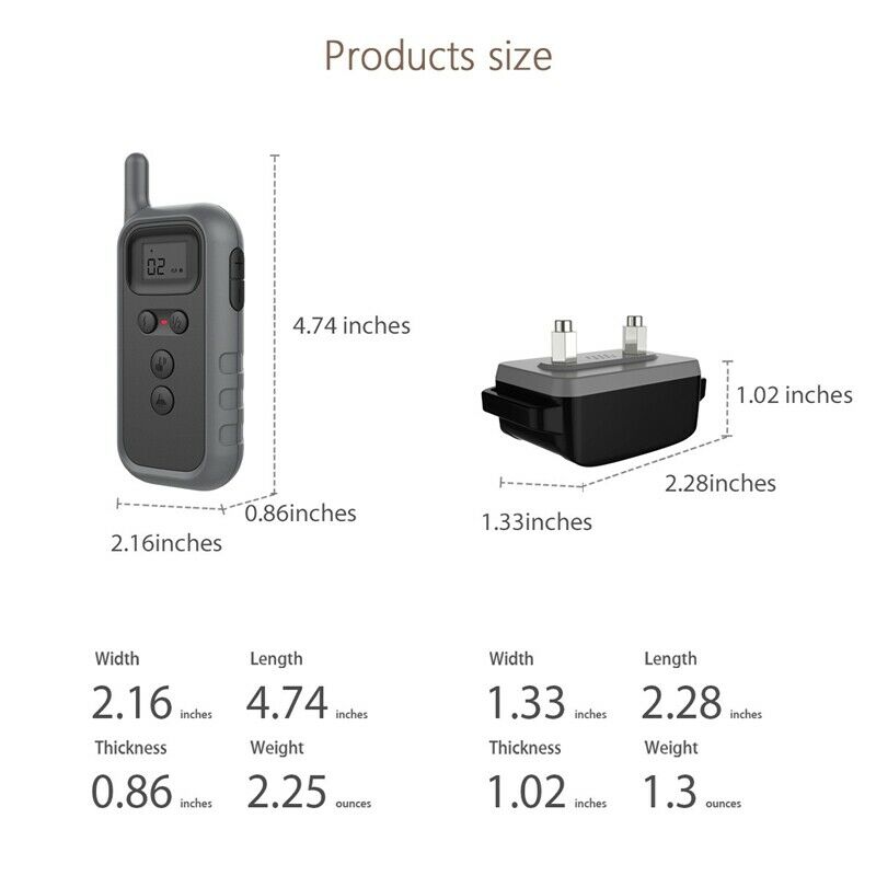 Dog Training Collar Rechargeable Shock Collar for Small To Large Dogs with