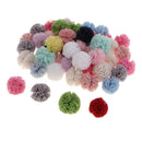 50 Pieces Mixed Pompom Ball Embellishment for Wedding Dress, Dance Costume, DIY