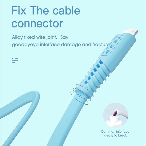 Essager Mini Usb Cable 2.4A Fast Charge Cell Phone Cables Flat Cable Charge X5K7