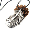Fashion Jewelry Large Leaf Design Pendant Necklace Long Chain Women Charm