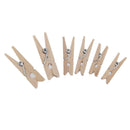 100x 35mm Mini Natural Wooden Clothes Photo Paper Peg Clothespin Craft Clips