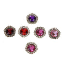 20pcs Mixed Color Retro Round Rhinestone Button DIY Clothing Accessories