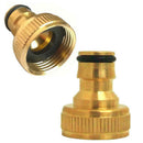 3PCS Brass Hose Tap Connector 3/4" Garden Pipe Adaptor