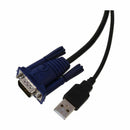 Switch 1.5M Long 15 Pin VGA Male to Male USB A/B Cable Cord