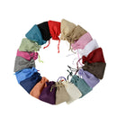 20pcs Small Cotton Linen Hessian Wedding Favor Bags Xmas Gift Drawstring P USW