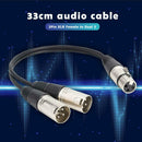 3 Pin XLR Female to Dual Male Audio Extension Cable Y Splitter Cord for Recorder