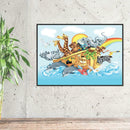 5D DIY Full Drill Diamond Painting Cartoon Animals Cross Stitch Embroidery