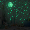 Star Moon Luminous Wall Stickers Kids Room Fluorescent Ceiling Decals (B) A