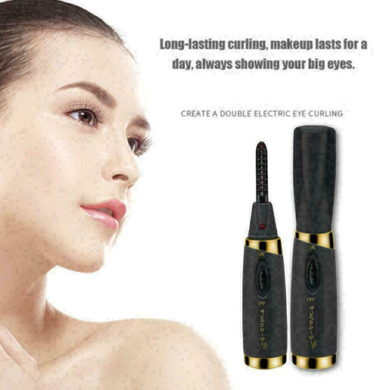 Portable Long Lasting Makeup Electric Heated Curving Eyes Lashes Eyelash Cu R5Q7