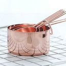 Copper Stainless Steel Measuring Cups and Spoons Set 8 of SH O6F8