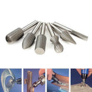 6pcs Woodworking Rotary Burrs Wood Carving Engraving File Rasp Drill B MND