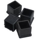 20 mm x 20 mm, black, square, rubber foot pad for chair or table, 4 pieces X1K9
