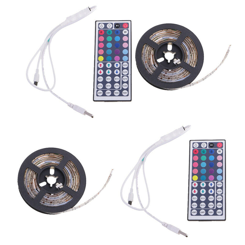 2 Pieces LED TV Backlight Strip USB RGB 5050 Multi Color With 44 Key Remote