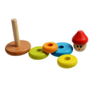Wooden Tumbler Small Rainbow Tower Ferrules Stacked Puzzle Children Educational