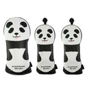 Pack 3 Golf Headcover, Golf Club Cover Panda Animal Lovely Head Cover