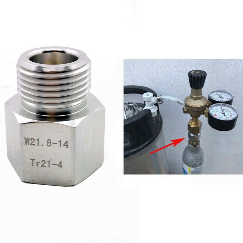 Sodastream Cylinder Adapter Converter To W21.8 Aquarium Fish or Homebrew Be