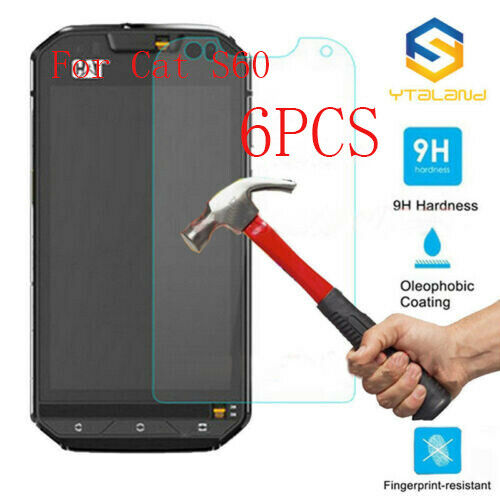 6Pcs For Cat S60 Cover Tempered Glass Screen Protector 9H HD Protector Guard