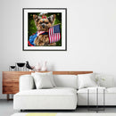 Full Round Drill Picture DIY Costume Dog Diamond Painting Poster (W573)