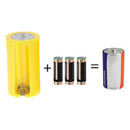 2PC 3AA to D Parallel Adapter Battery Holder Converter Adapter Switcher Case  BX