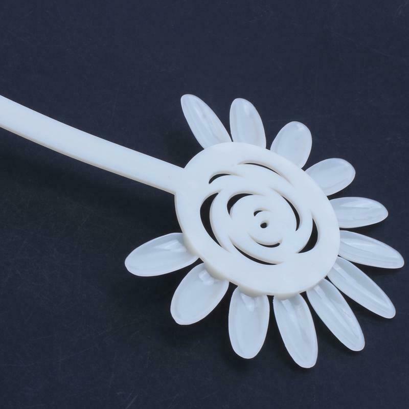 White Acrylic UV False Nail Art Design Tips Polish Display Practice Wheel,  E6I1