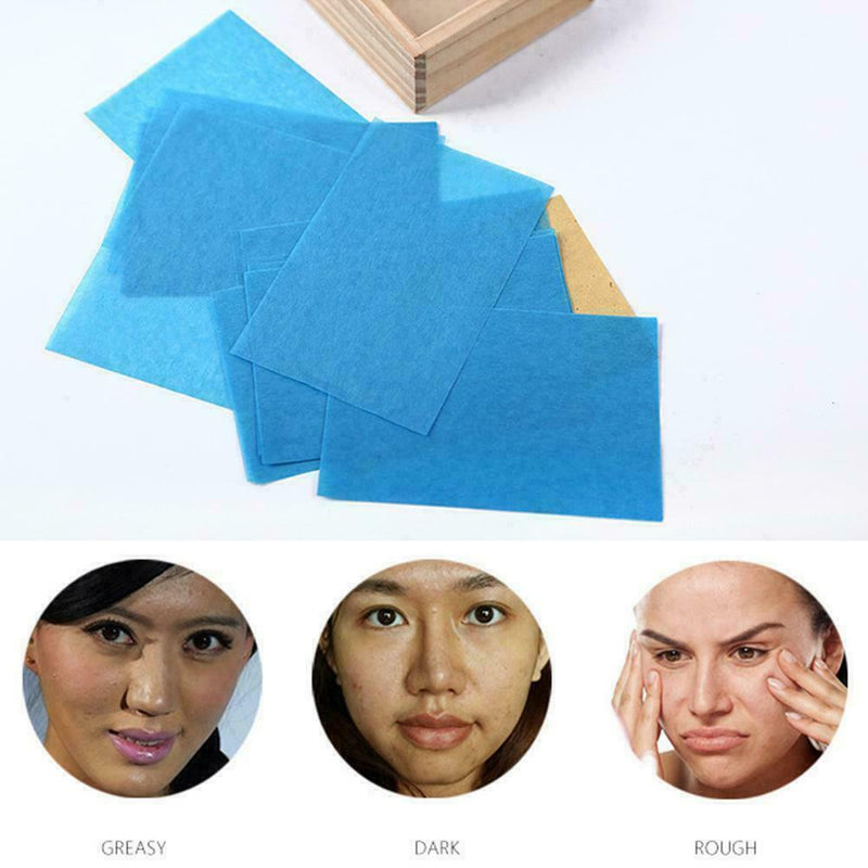 New 50x Tissue Papers Makeup Cleansing Oil Absorbing Paper Face Facial Clea M0J5
