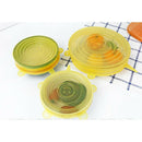 2 Set Yellow Silicone Elastic Seal Lids Bowl Covers Non-toxic Fresh-Care