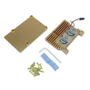 Protection Aluminum Alloy Case with Dual Cooling Fan for Raspberry Pi 4