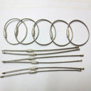 10x Stainless Steel EDC Cable Wire Loop Luggage Tag Key Chain Ring Screw LocA3C