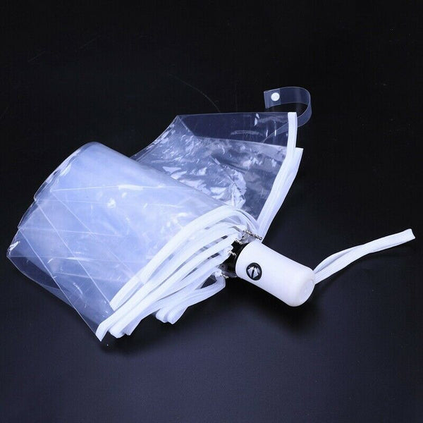 Transparent Umbrella Automatic Umbrella Rain Women Men Sun Rain Auto Umbrel F5I8