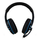 3.5mm Wired Gaming Headset Headphones with Mic for PS4 Xbox One PC (Blue)