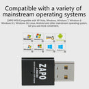 2X(Zapo W58 Mini 5Ghz Wifi Usb 600Mbps Lan Adapter Dual Band Wireless 802.1