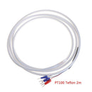 Teflon PTFE PT100 RTD 3 Wire Temperature Sensor Oil Waterproof Anti-corrosion 2M