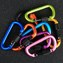 20Pcs 8Cm Aluminum Carabiner D-Ring Key Chain Clip Camping Keyring Snap Hoo